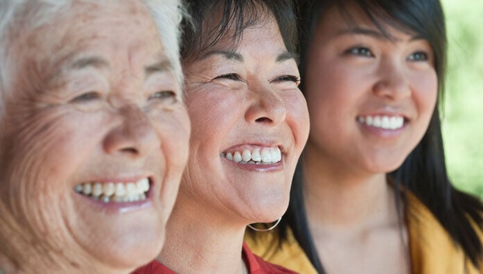 3 generations of women smiling 3 generations of women smiling